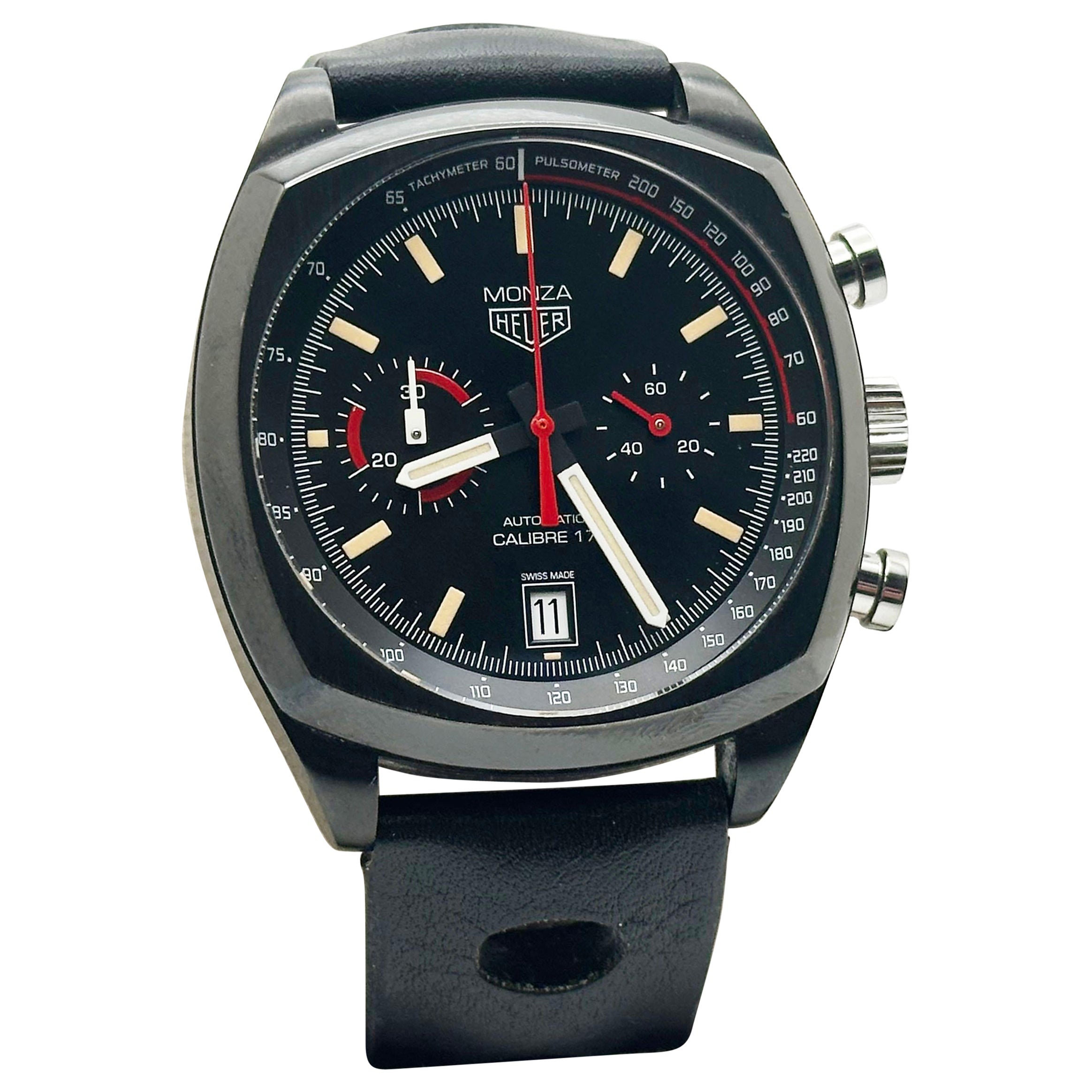 TAG Heuer Monza Heritage CR2080.FC6375 42mm Titan Schwarz PVD Box Papier
