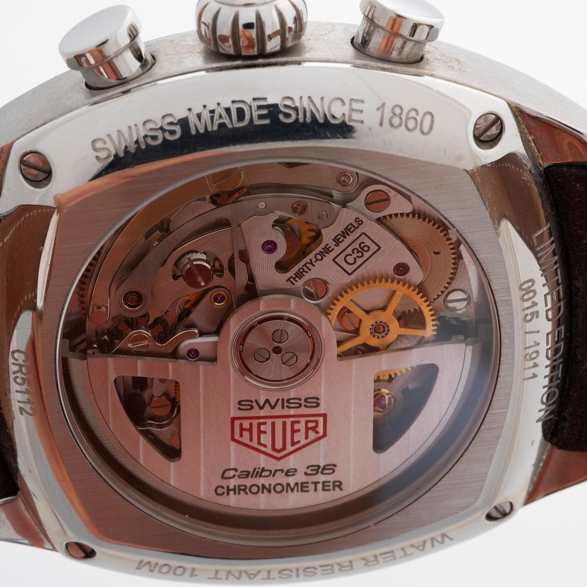 TAG Heuer Monza Limited Edition, une des 1911 pièces. Cal 36, A.I.C. & C.... Excellent état - En vente à Canterbury, England
