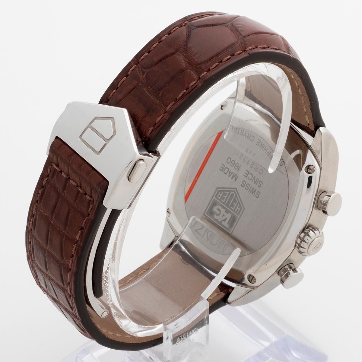 TAG Heuer Monza Ref CR2113-0. Chronograph und Datum, 38-mm-Edelstahlgehäuse. für Damen oder Herren