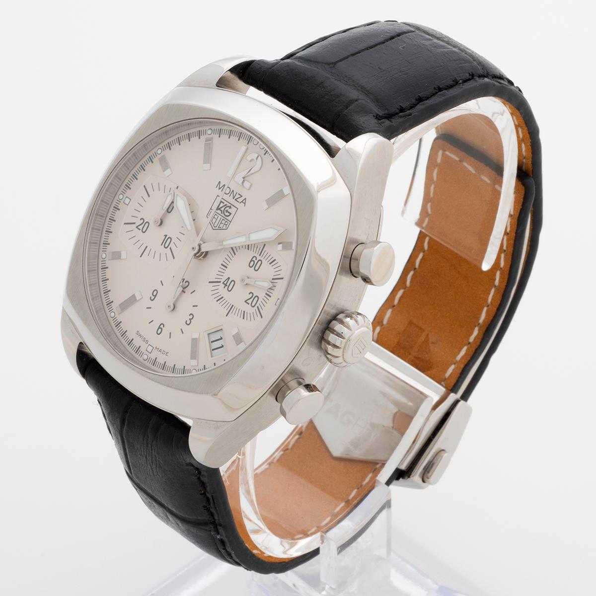 TAG Heuer Monza Referenz CR2114-0, Chronograph mit Datum, 38mm Gehäuse, B&P's. für Damen oder Herren