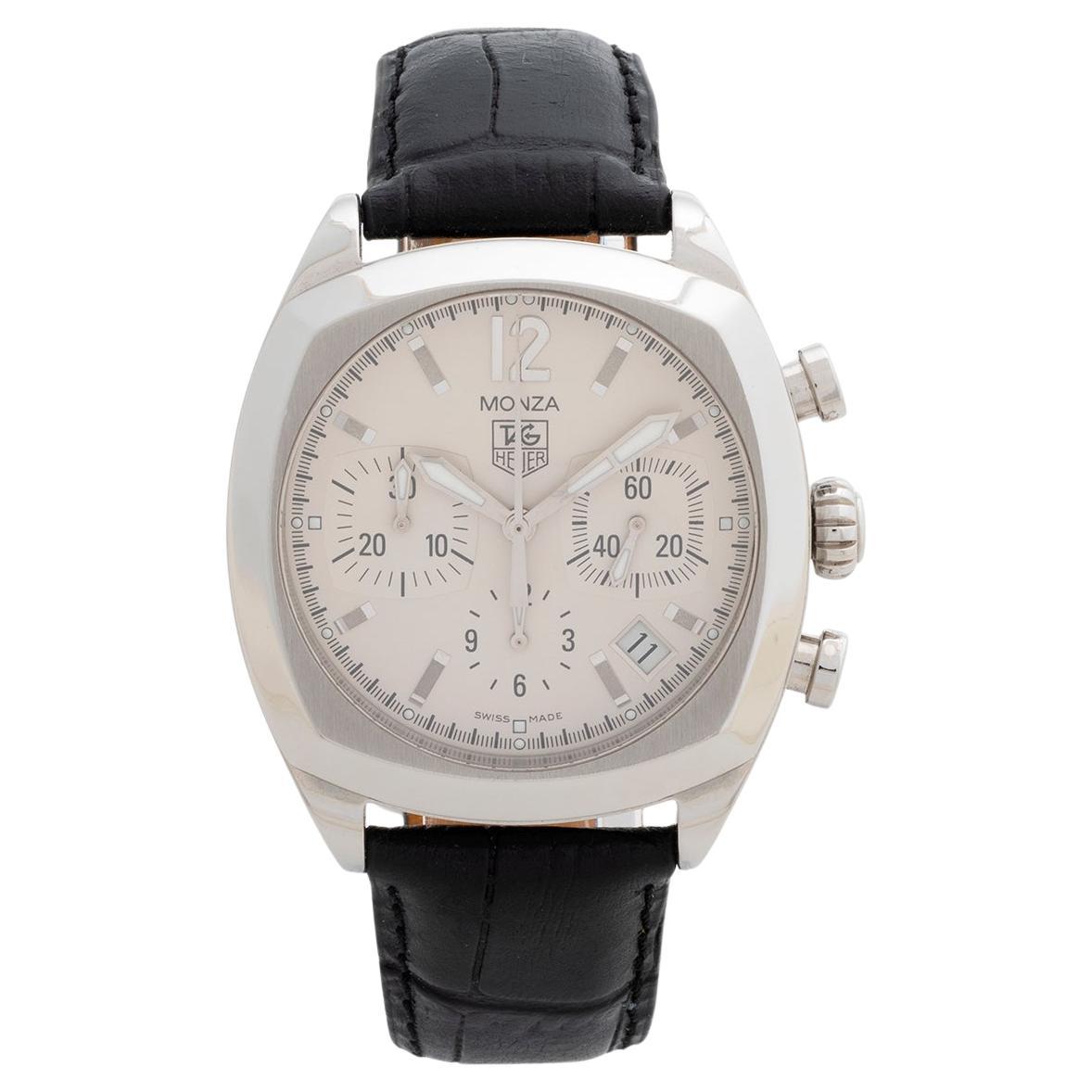 TAG Heuer Monza Referenz CR2114-0, Chronograph mit Datum, 38mm Gehäuse, B&P's.