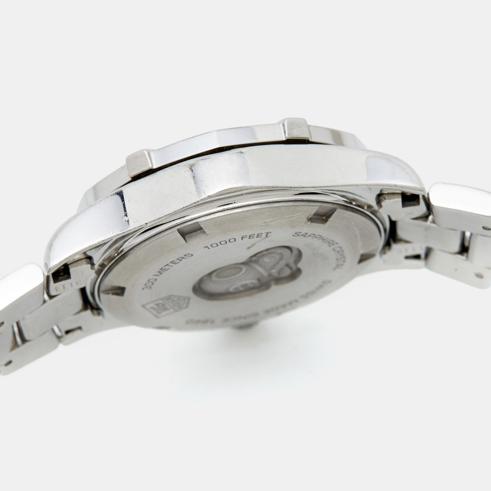 Tag Heuer Mother Of Pearl Diamond Stainless Aquaracer Women's Wristwatch 27 mm 2