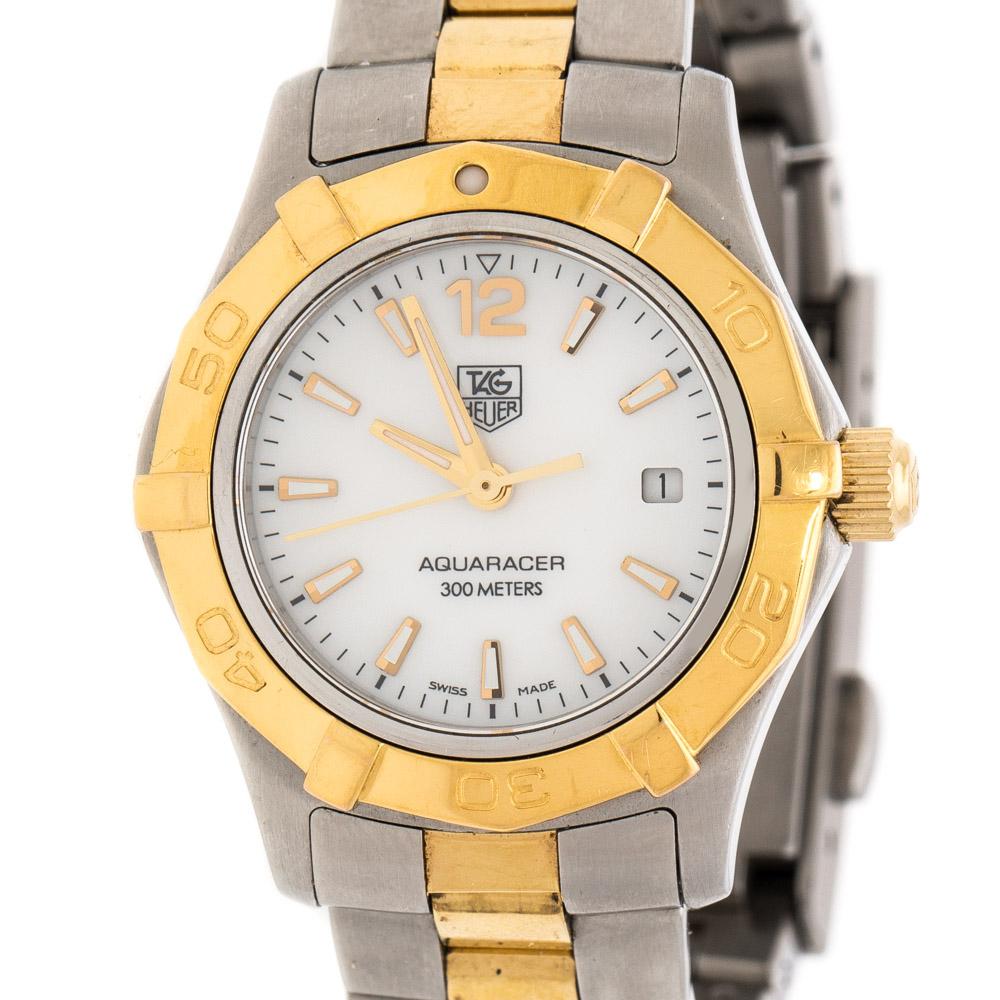 tag heuer aquaracer women's mother of pearl watch