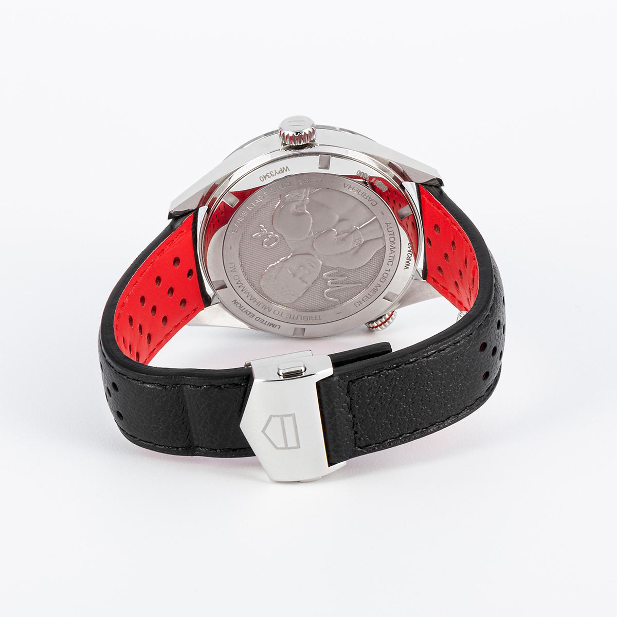 Tag Heuer Muhammad Ali spetial edition steel case, leather bracelet For Sale 6
