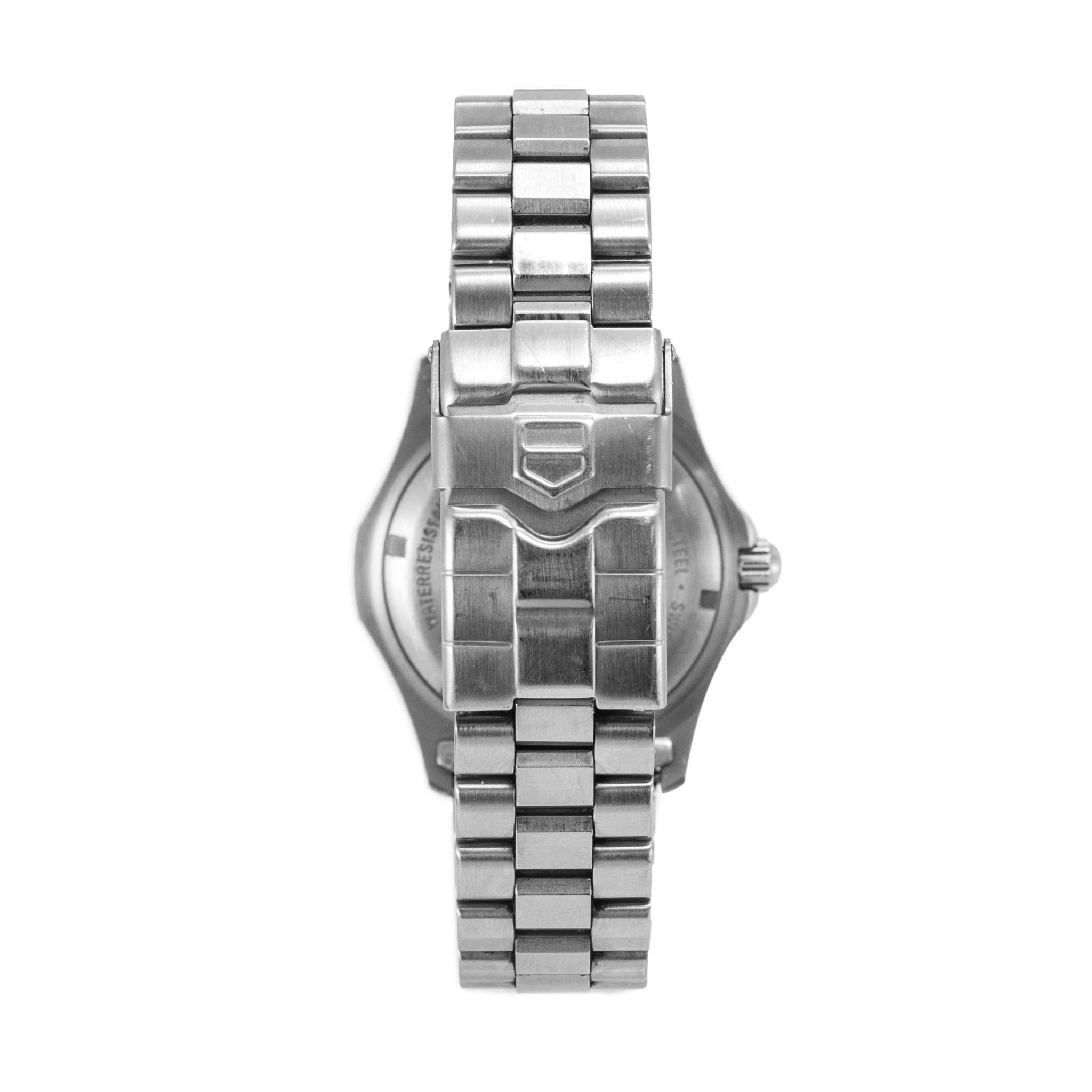 Tag Heuer Professional 2000 38MM WK1111 White Dial Stainless Steel Quartz Watch For Sale 1