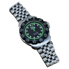 TAG Heuer Professional 200m ref WA1215 Orologio da collezione Formula 1 "Neon Green".