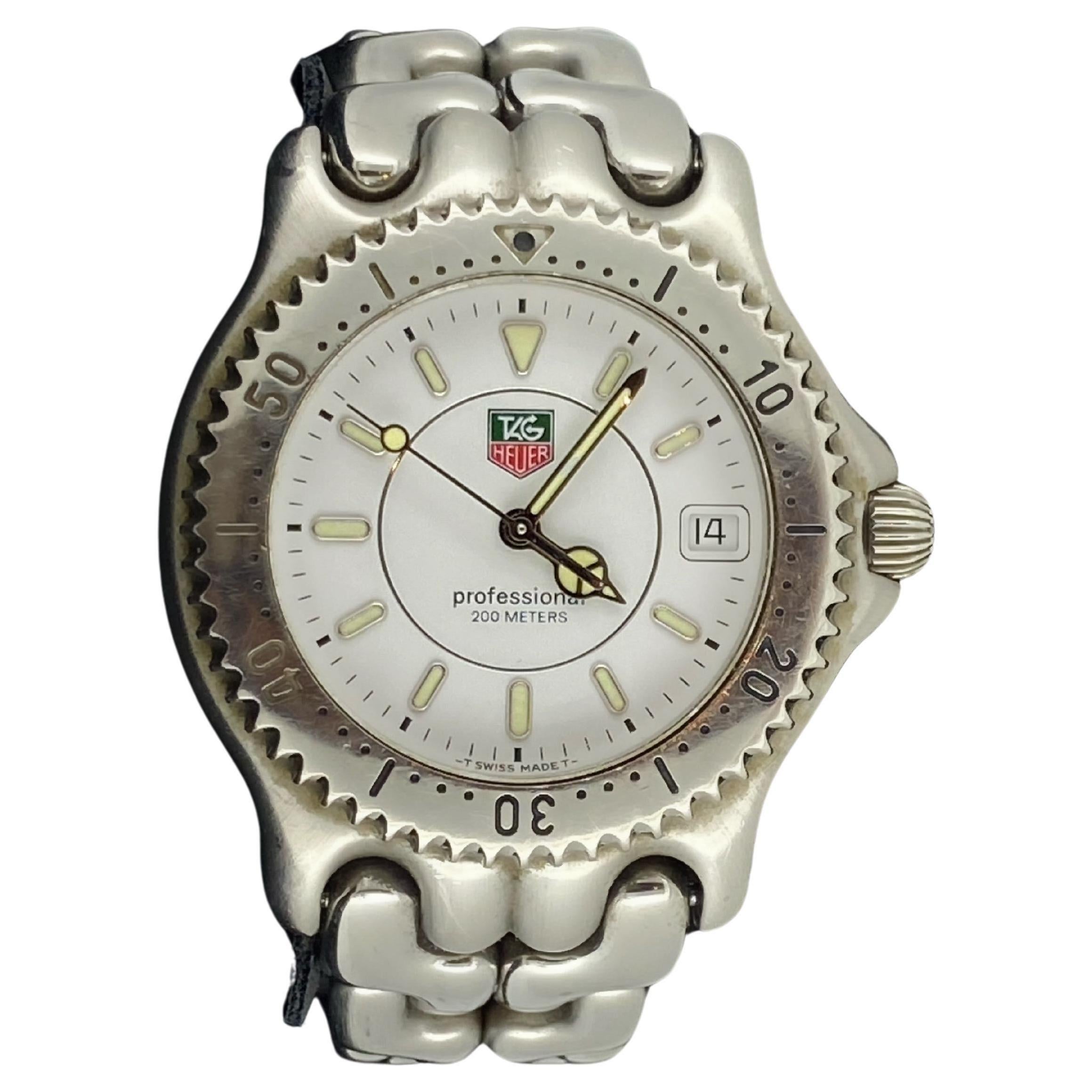 Tag Heuer Professional 200m WG1112KO 38mm S/Steel Quartz Watch, Date + Links For Sale