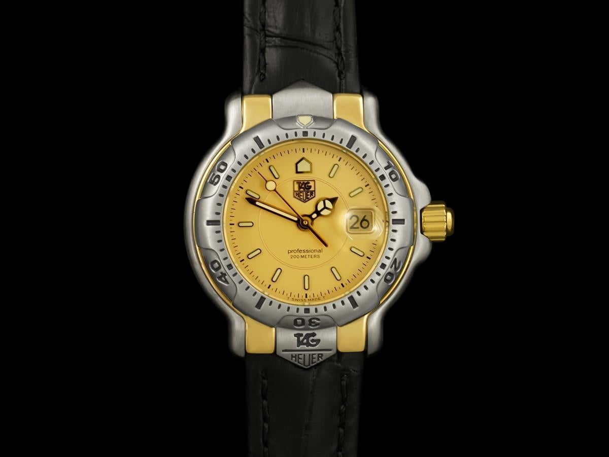 Tag Heuer Professional 6000 Ladies Divers SS & 18K Gold Plated Watch - WH1353 en venta 4