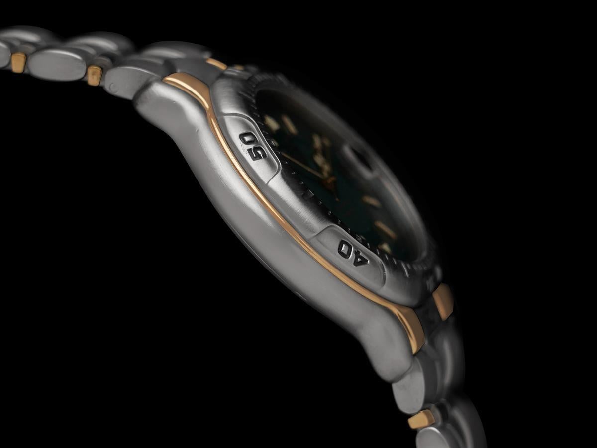 TAG Heuer Professional 6000 Chronomètre Divers Homme Acier & Or 18K Cadran Vert en vente 1