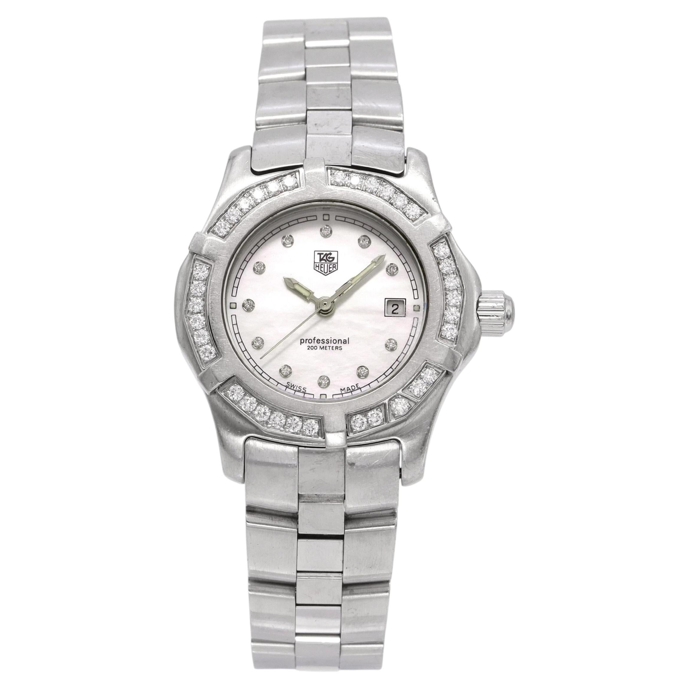 Tag Heuer Professional – Damen-Quarz-Taucheruhr mit Diamantlünette