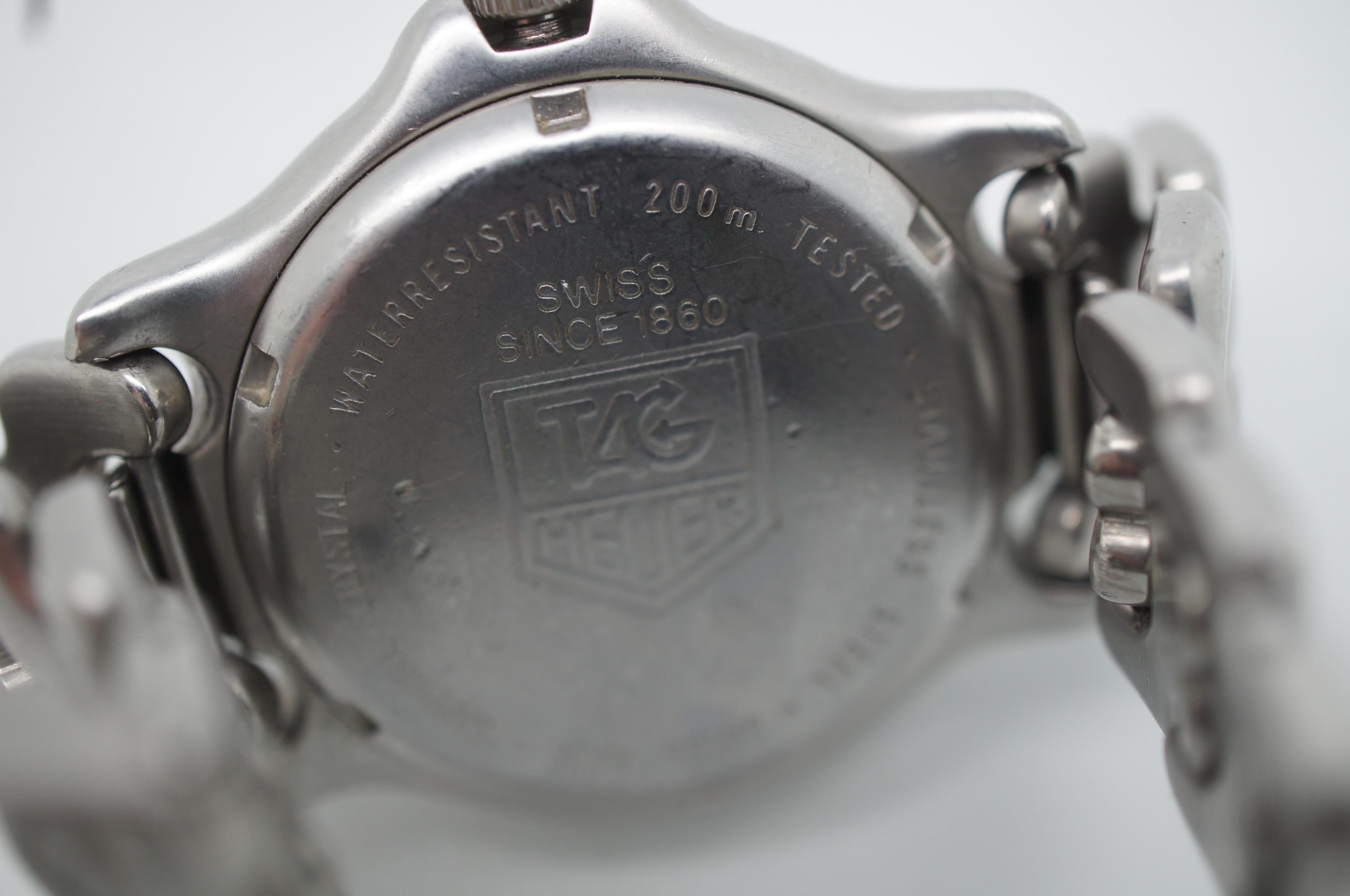 Tag Heuer Professional Link Chronograph Mens Stainless Steel Divers Wristwatch 2