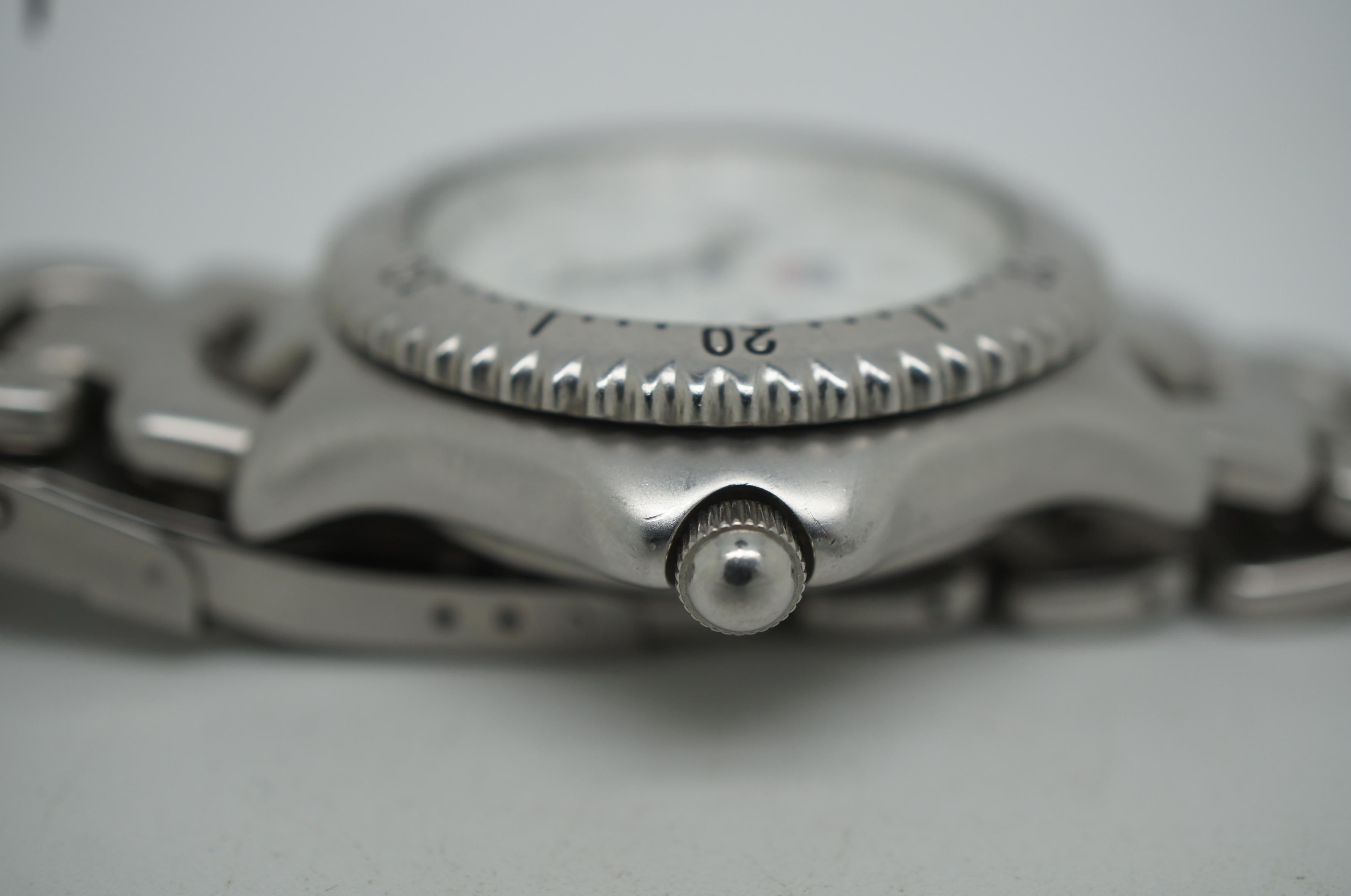 Moderne Montre-bracelet pour hommes Tag Heuer Professional Link Chronographe en acier inoxydable en vente