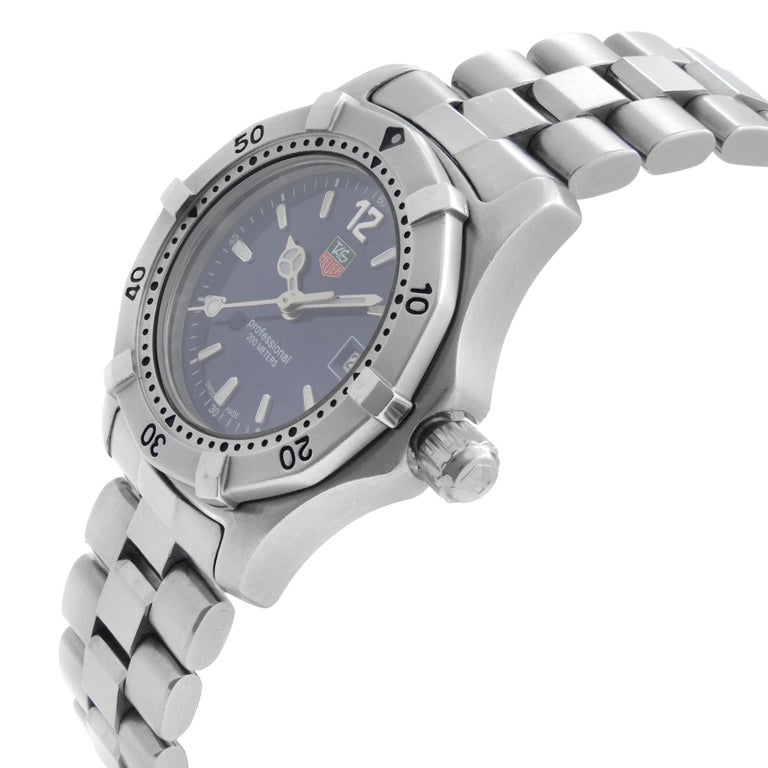 TAG Heuer Professional Stainless Steel Blue Dial Quartz Ladies Watch
