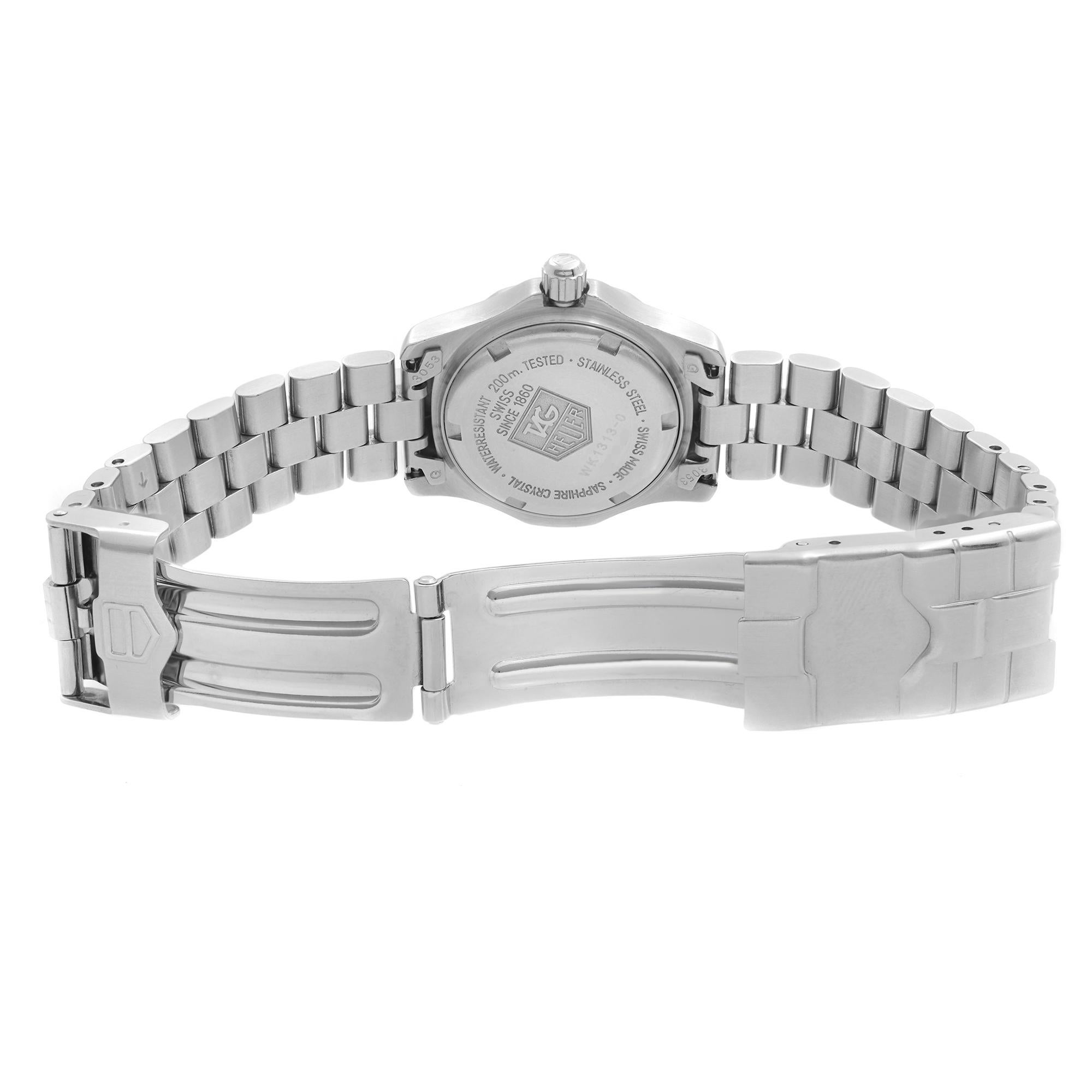 TAG Heuer Professional Stainless Steel Blue Dial Quartz Ladies Watch WK1313-0 In Excellent Condition In New York, NY