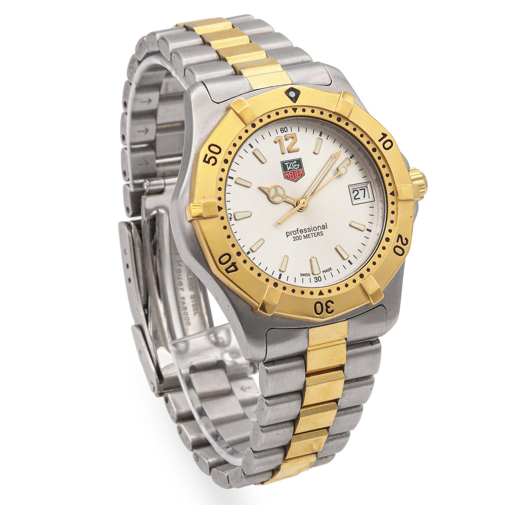 Tag Heuer Professional Stainless Steel Date Quartz Men's Watch Ref. WG1120-0 1