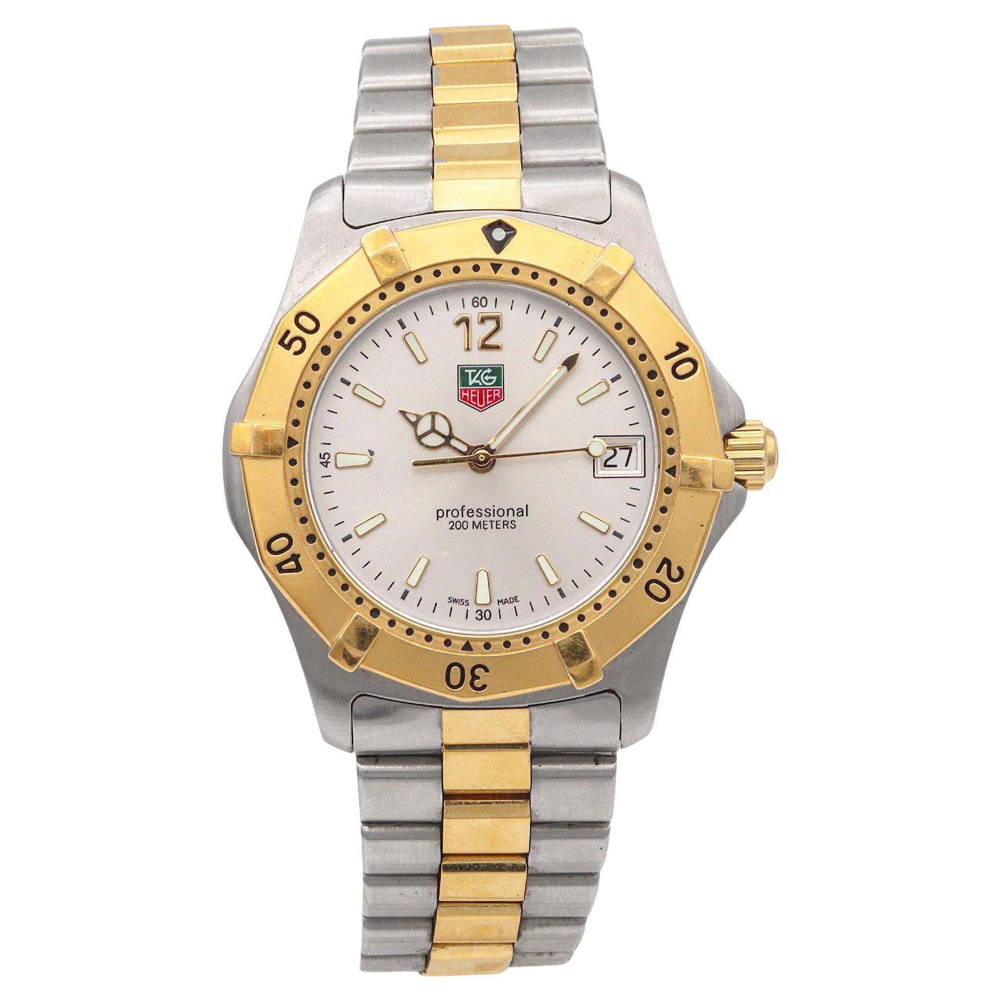 Tag Heuer Professional Stainless Steel Date Quartz Men's Watch Ref. WG1120-0