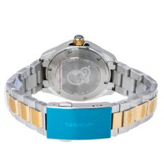 TAG Heuer Silver Opaline Two-Tone Aquaracer Men's Wristwatch 40.50 mm