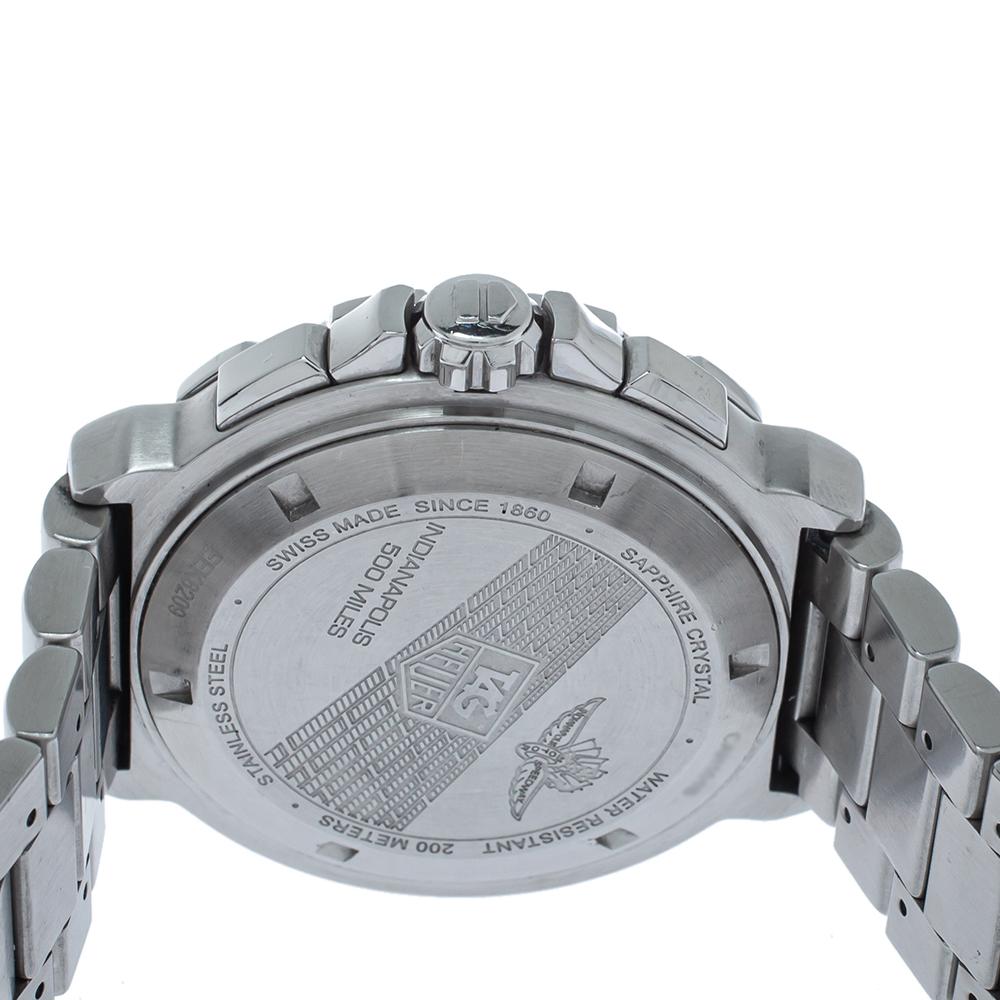 Tag Heuer Silver Steel Formula Chronograph Quartz Men's Wristwatch 44MM 1