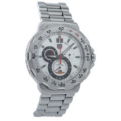 Tag Heuer Silver Steel Formula Chronograph Quartz Men's Wristwatch 44MM