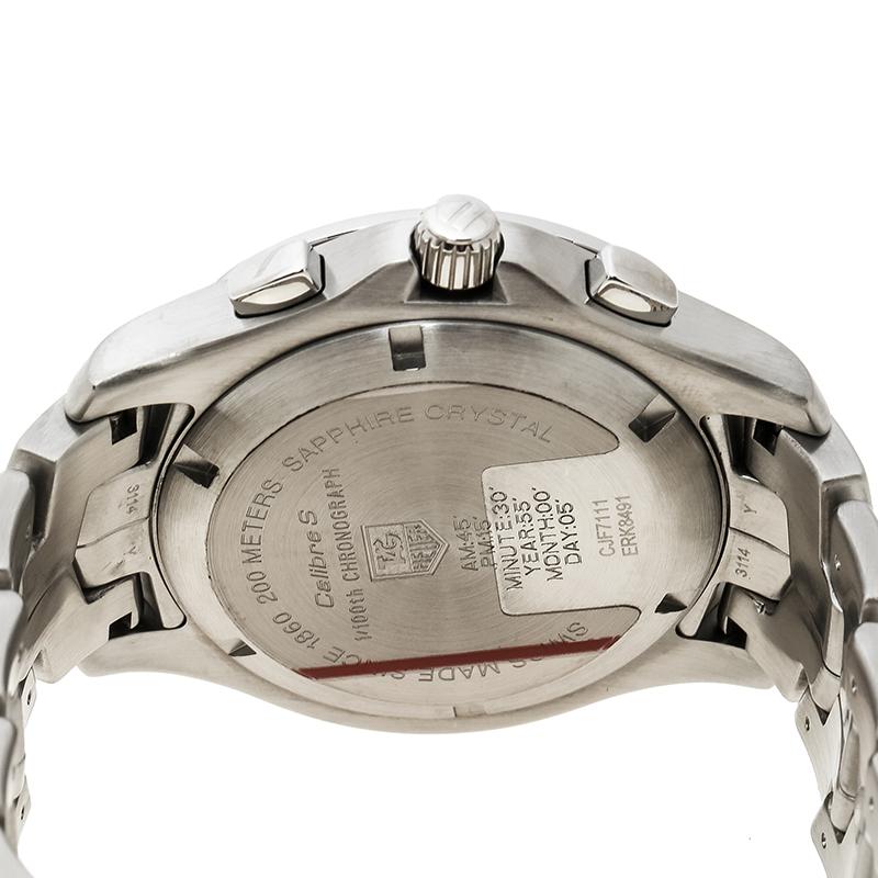 Women's Tag Heuer Silver White Stainless steel Link  S CJF7111 Men's Wristwatch 42 mm