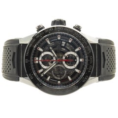 Tag Heuer Stainless Steel and Black PVD Carrera Skeleton