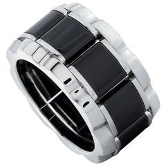 TAG Heuer Stainless Steel and Ceramic, 0.007 Carat Diamond Ring