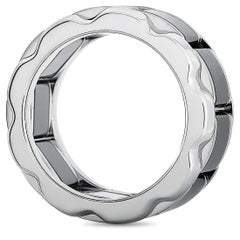 TAG Heuer Stainless Steel and Ceramic, 0.007 Carat Diamond Ring