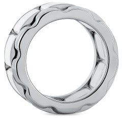 TAG Heuer Stainless Steel and Ceramic, 0.007 Carat Diamond Ring