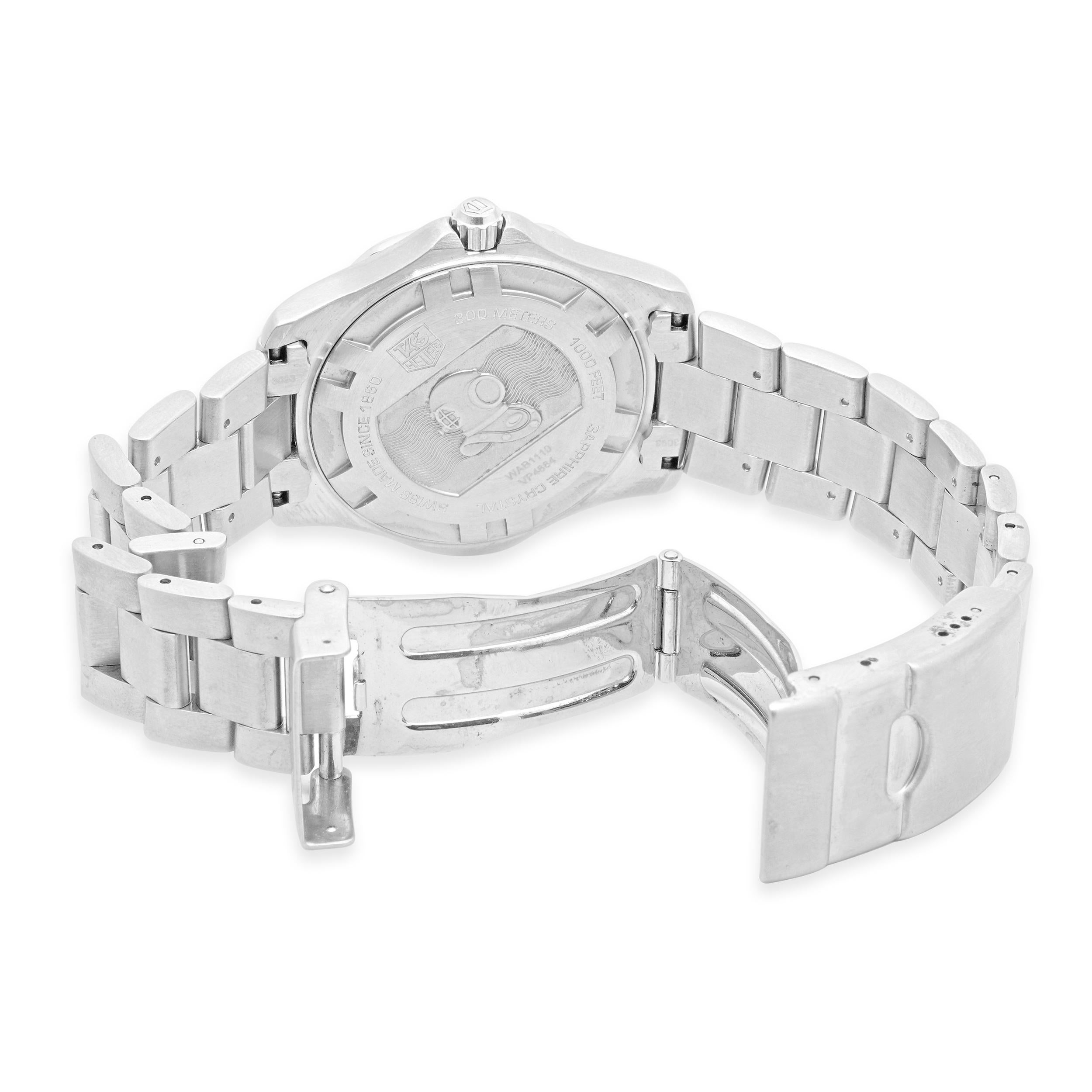 Women's or Men's Tag Heuer Stainless Steel Aqua Racer 38.5mm For Sale