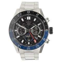 Tag Heuer Stainless Steel Carrera Chronograph Skeleton Black/Blue