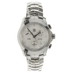 Edelstahl-Diamant-Gliederarmband-Chronograph von Heuer