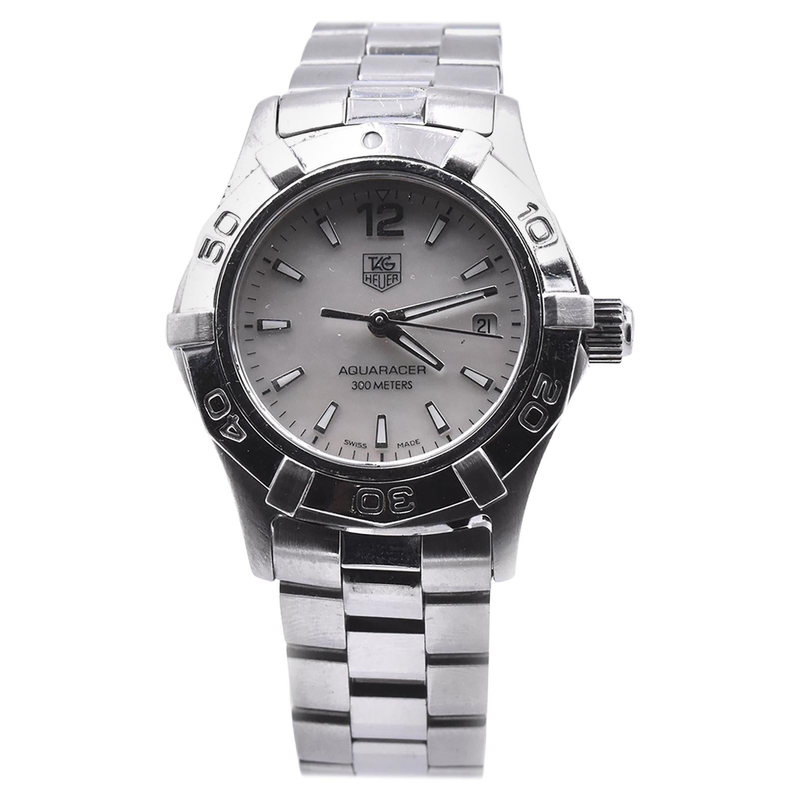 TAG Heuer Stainless Steel Ladies Aquaracer with Mother of Pearl Dial