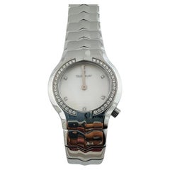 Retro TAG Heuer Stainless Steel Mother of Pearl Diamond Dial and Bezel Ladies Watch