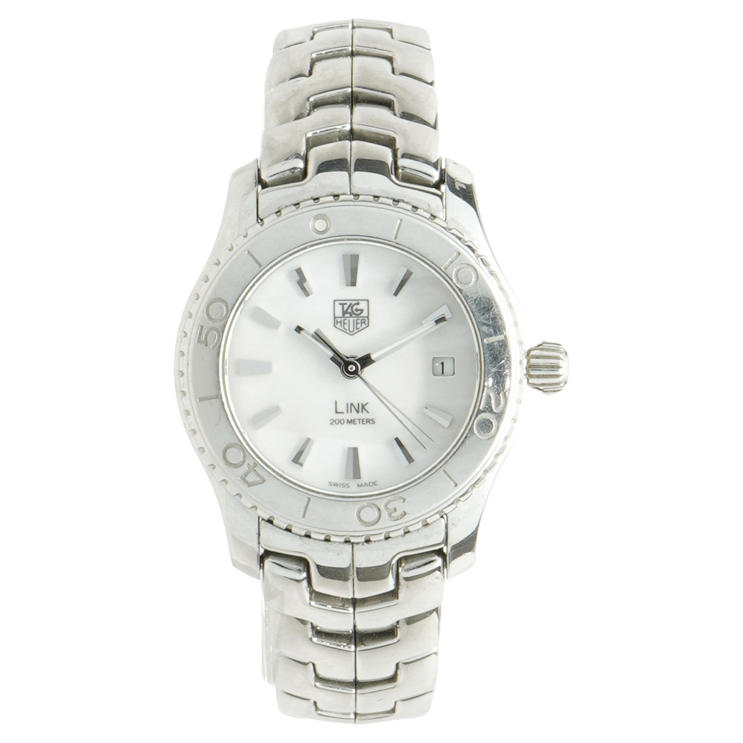 Tag Heuer Stainless Steel Mother of Pearl Link