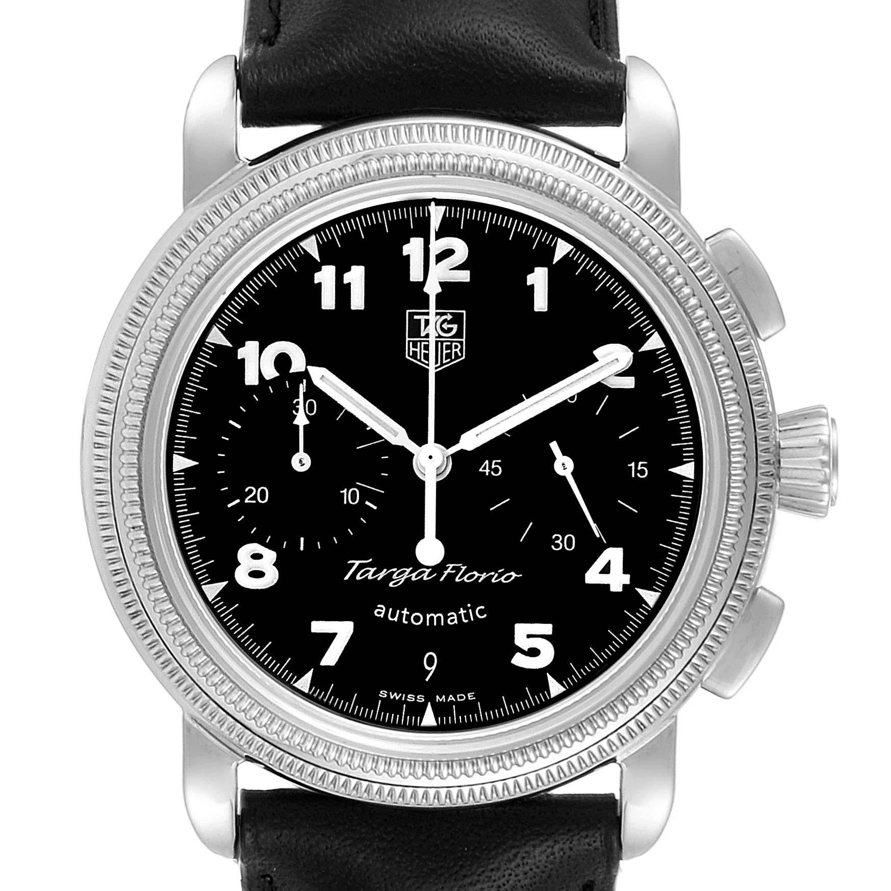 TAG Heuer Targa Florio Black Dial Chronograph Steel Mens Watch CX2112