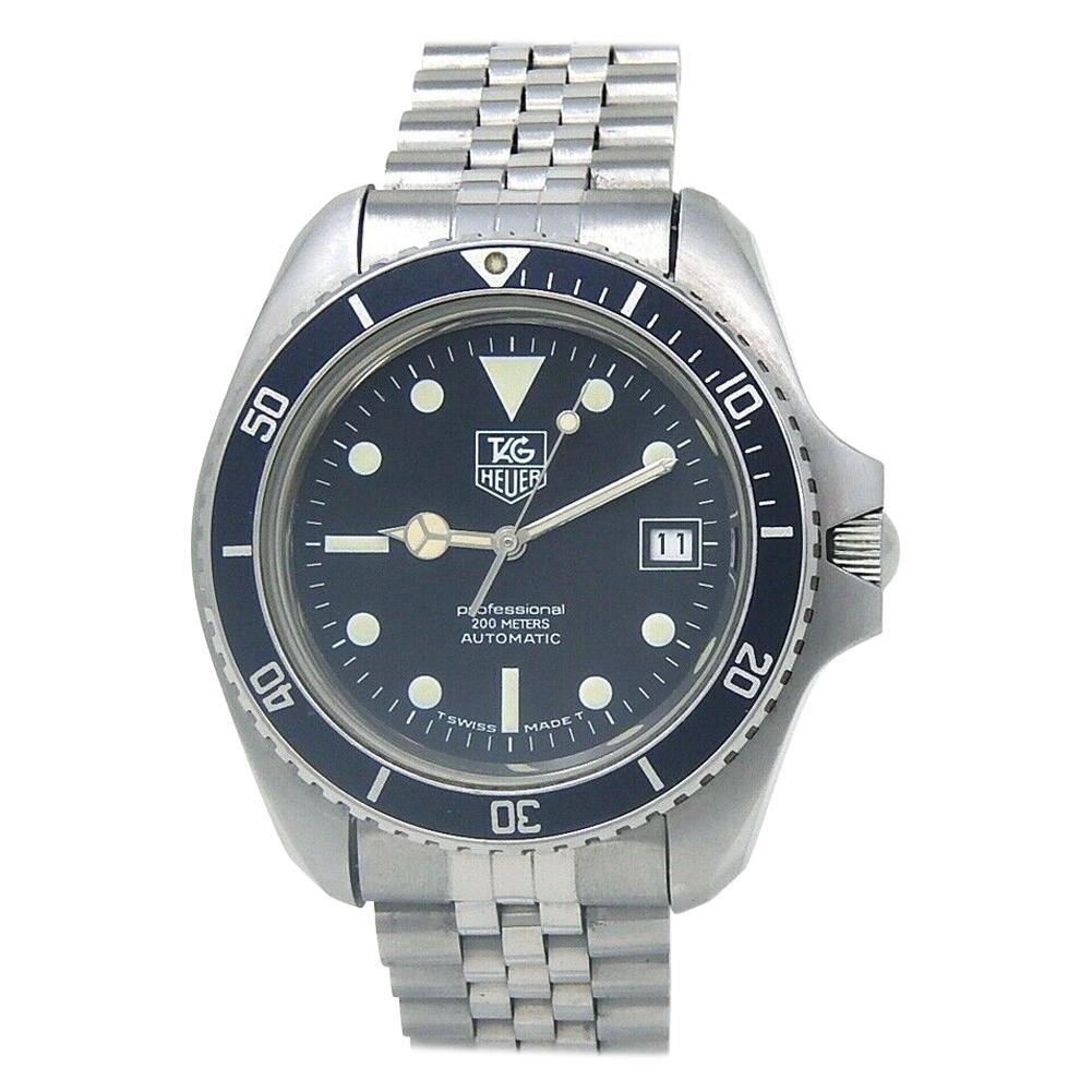 TAG Heuer Vintage Submariner Stainless Steel Men's Watch Automatic 980.033 For Sale