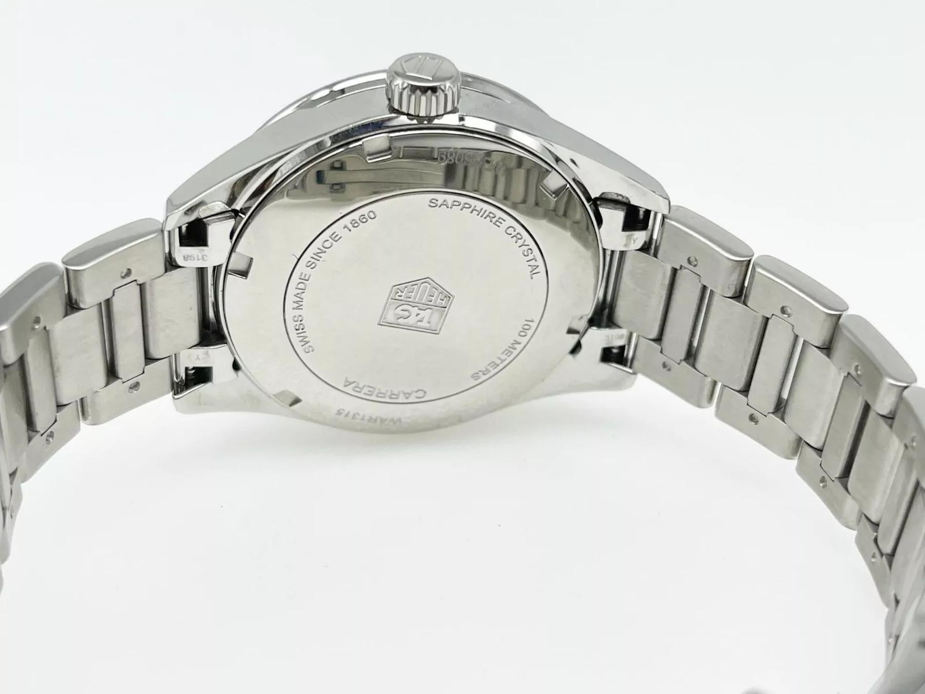 TAG Heuer WAR1315 Damen Carrera MOP Zifferblatt Diamant-Lünette 32mm Box Papier 2015 im Zustand „Hervorragend“ im Angebot in San Diego, CA