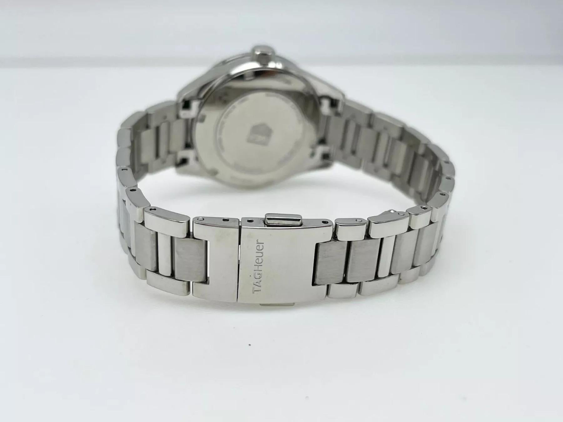 TAG Heuer WAR1315 Damen Carrera MOP Zifferblatt Diamant-Lünette 32mm Box Papier 2015 im Angebot 1