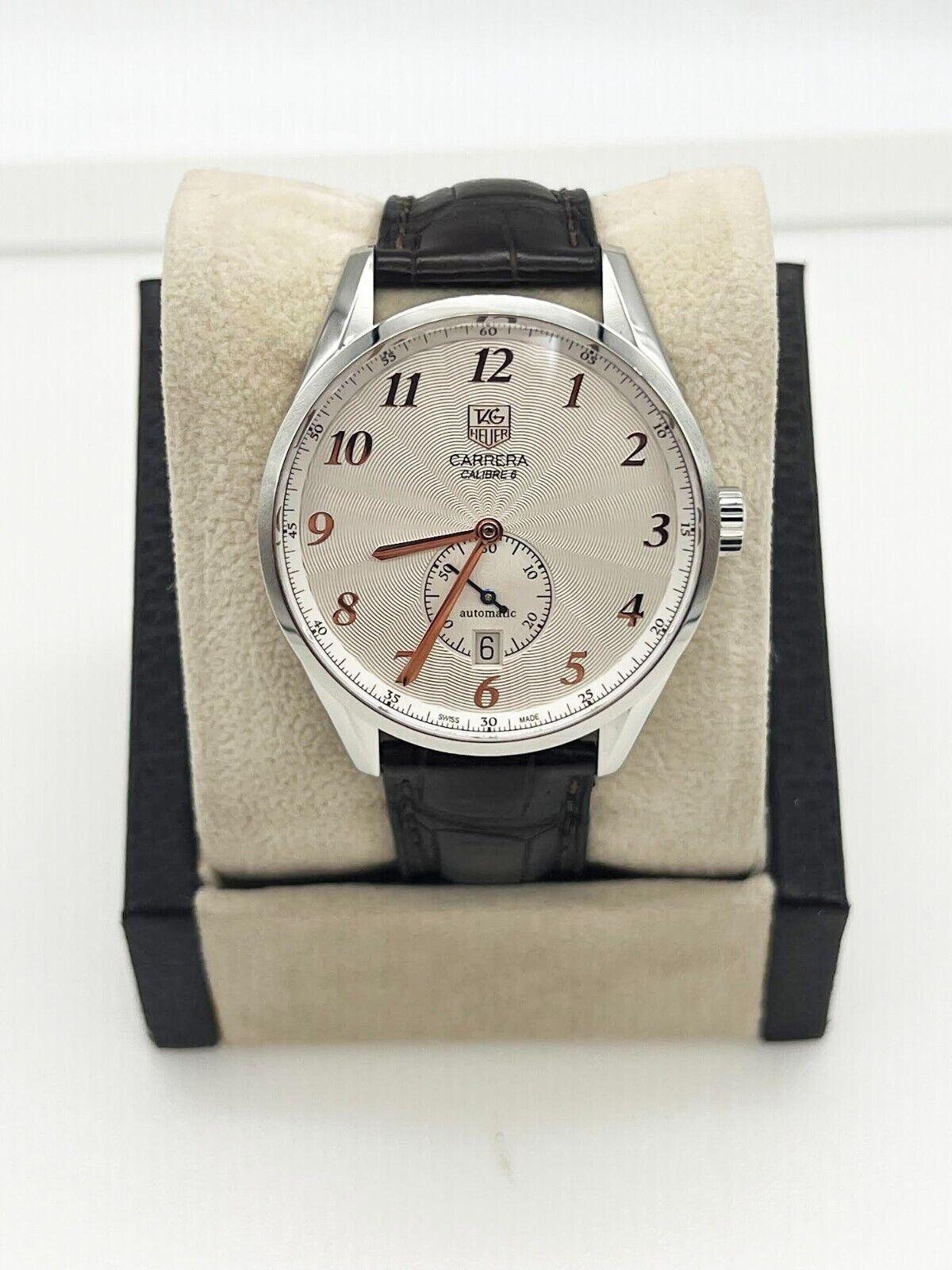 Tag Heuer WAS2112.FC6181 Carrera Heritage Stainless Steel Box Paper In Excellent Condition For Sale In San Diego, CA