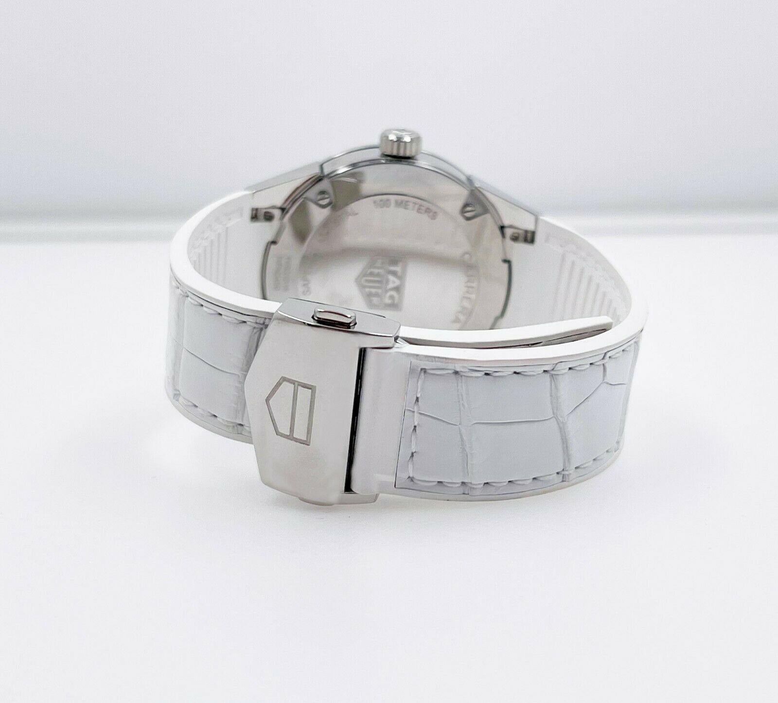 TAG Heuer WBG1315.FC6412 Ladies Carrera MOP Diamonds Box Papers For Sale 1