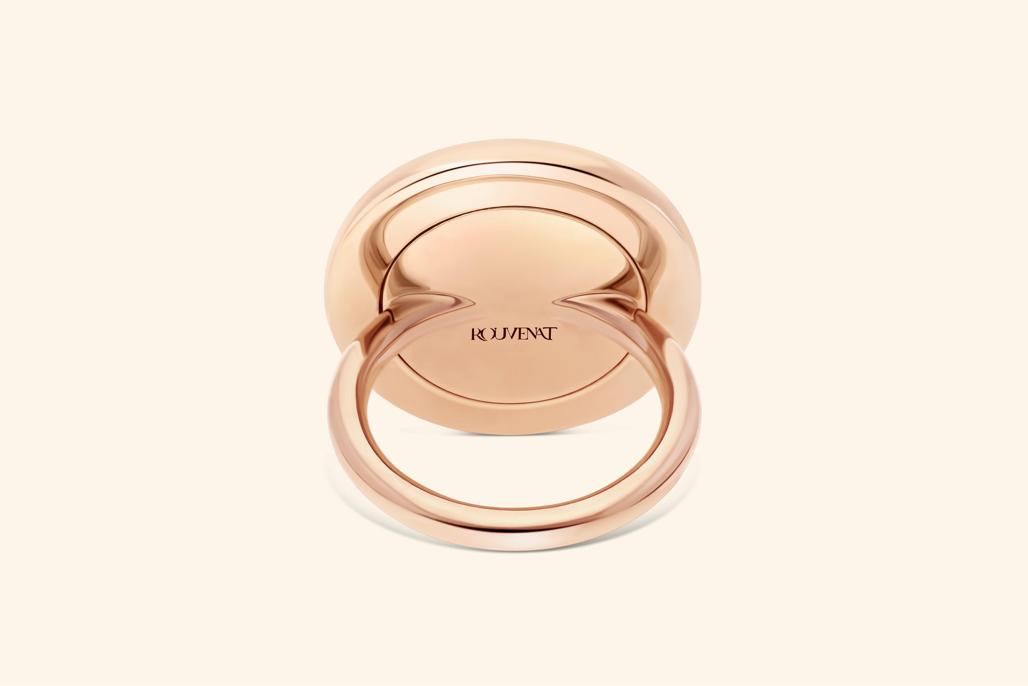 For Sale:  Tag Ring, Rose Gold, Indigolite Tourmaline 2