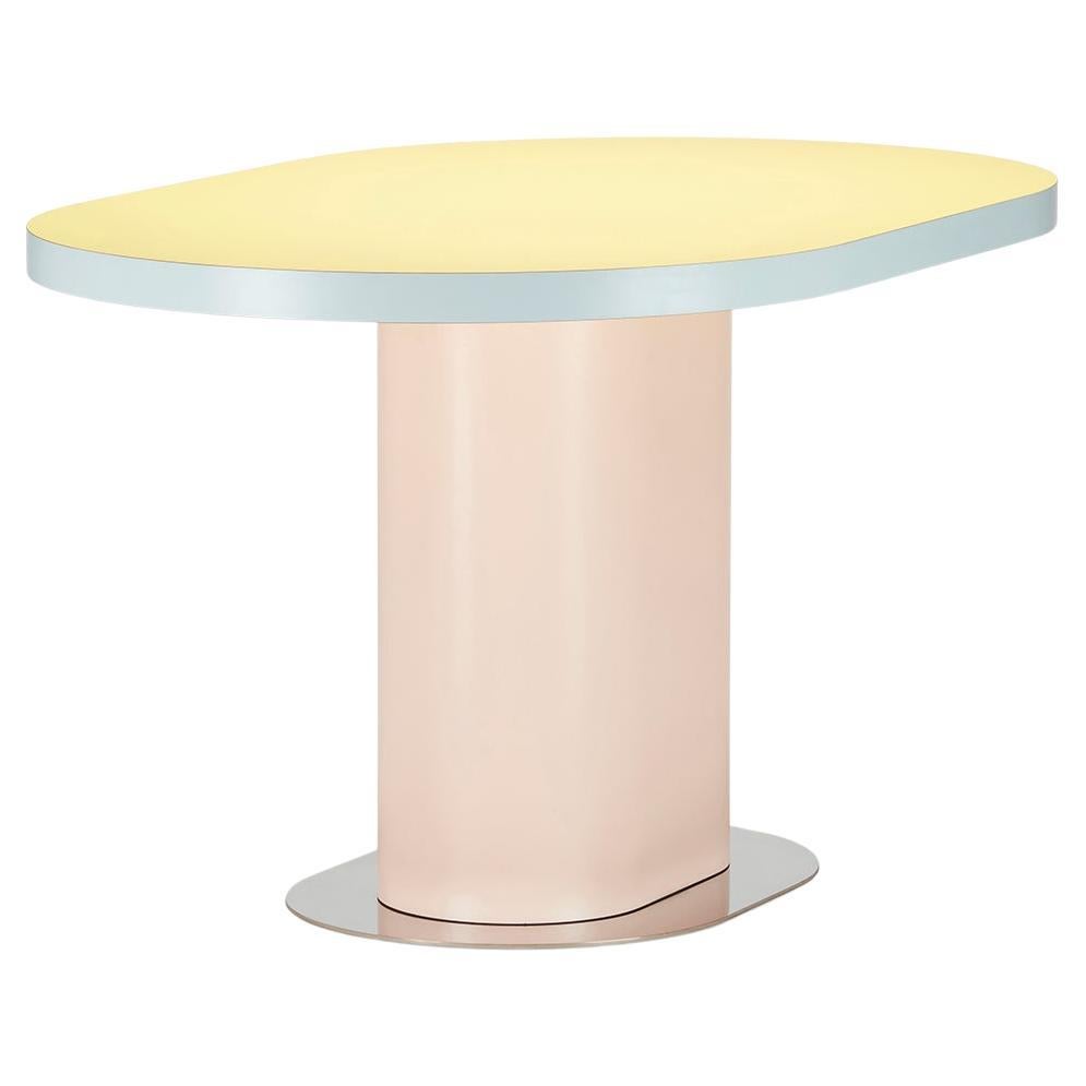 Table ovale 'TAGADA' par Stamuli, jaune, rose, bleu clair en vente