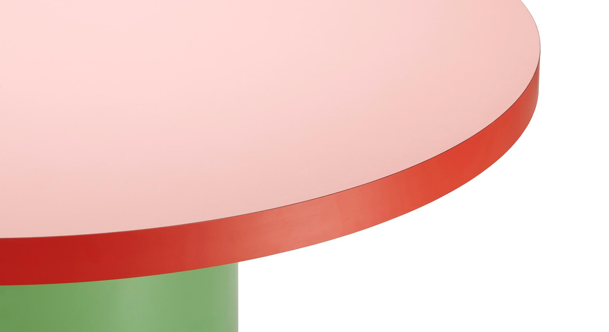 Contemporary TAGADA´ Round Table by Stamuli, Green, Pink, Red For Sale