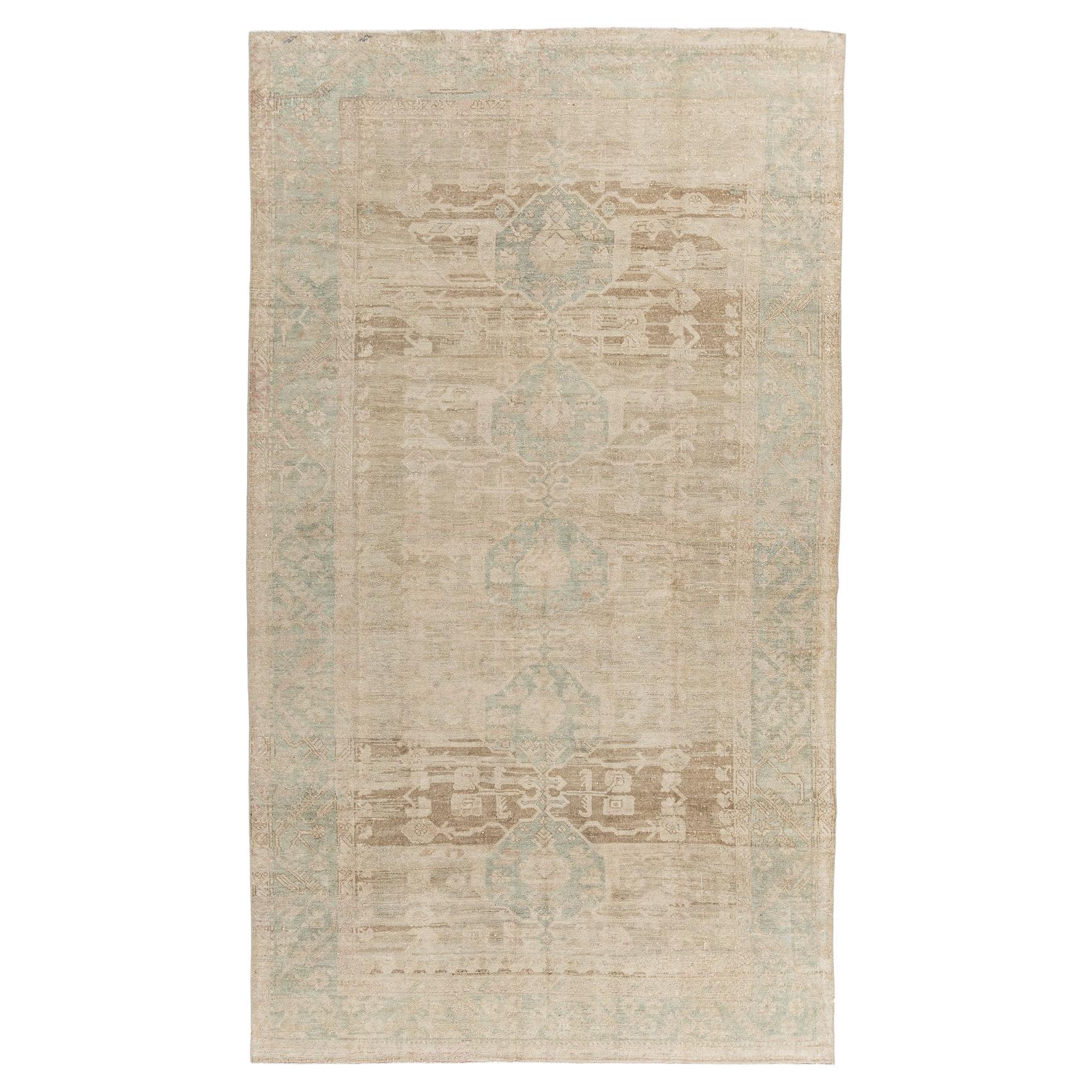 tage Beige Turkish Kula Area Rug 5'8 X 9'9 For Sale