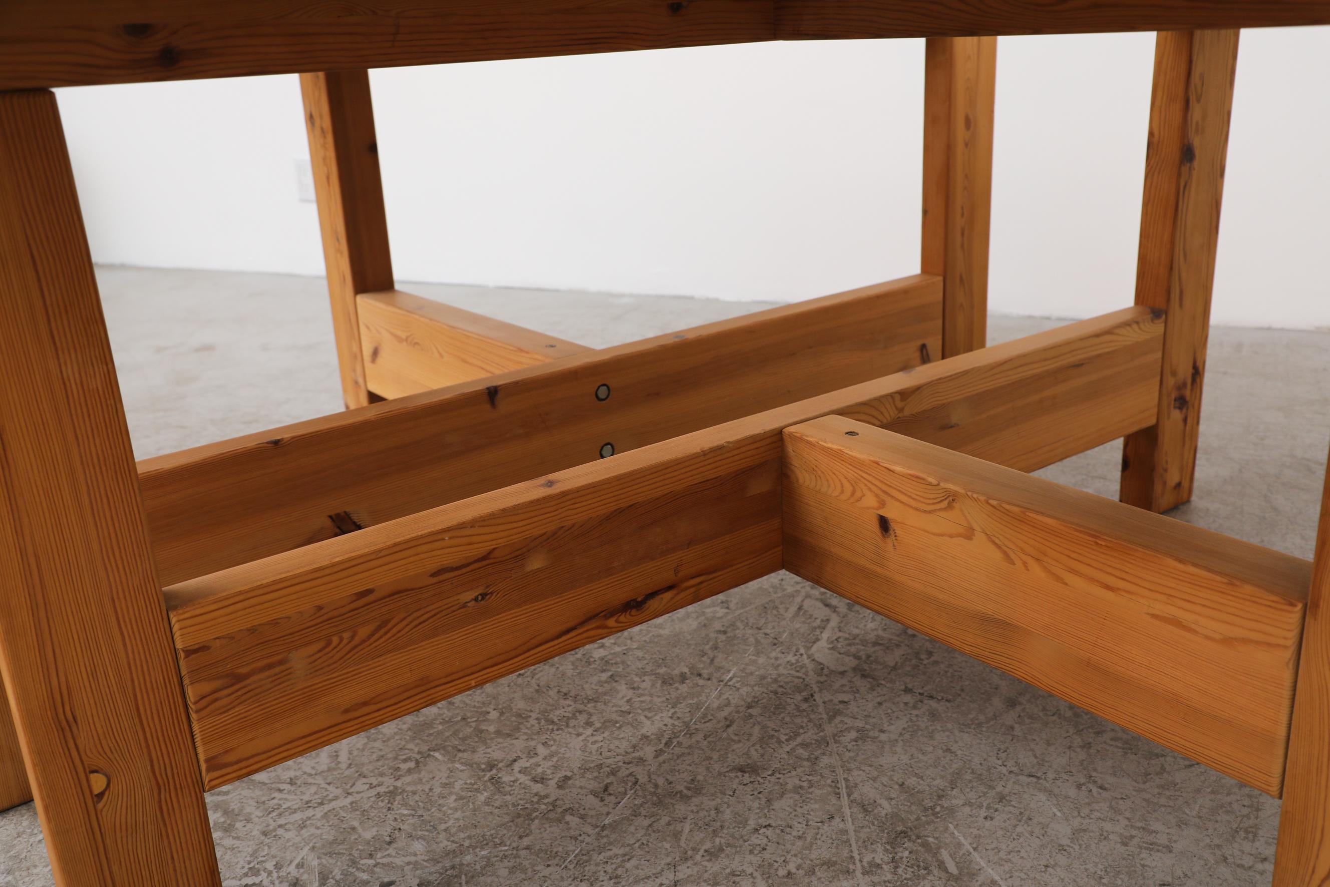 Tage Poulsen for GM Möbler Round Pine Dining Table with Extension 10