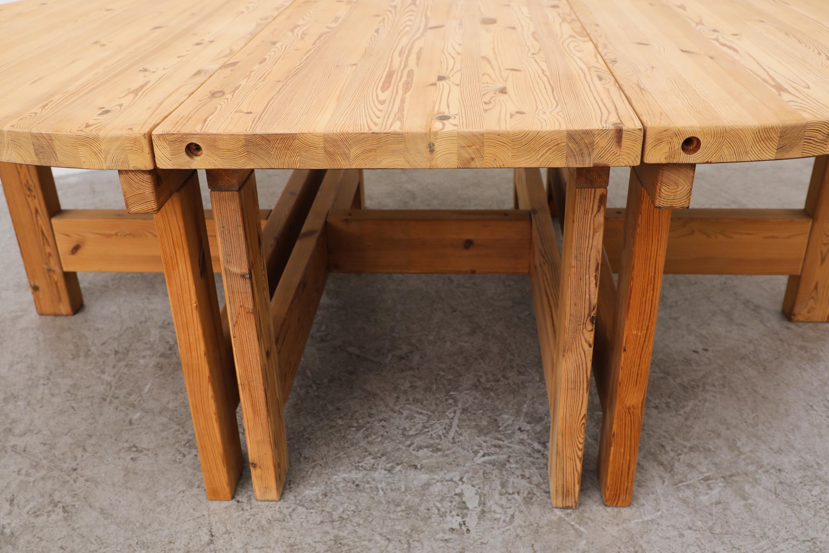Tage Poulsen for GM Möbler Round Pine Dining Table with Extension 11