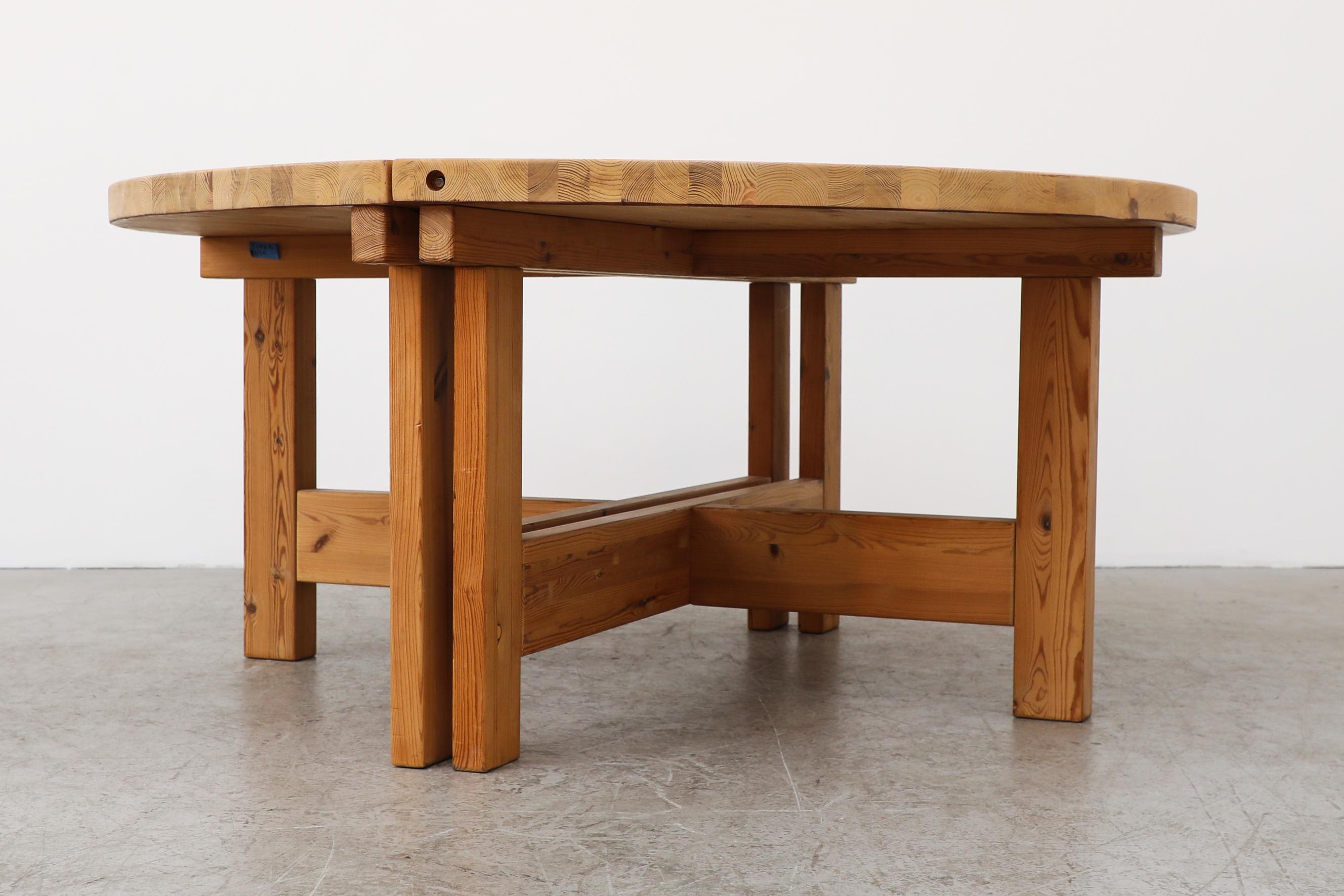 Late 20th Century Tage Poulsen for GM Möbler Round Pine Dining Table with Extension