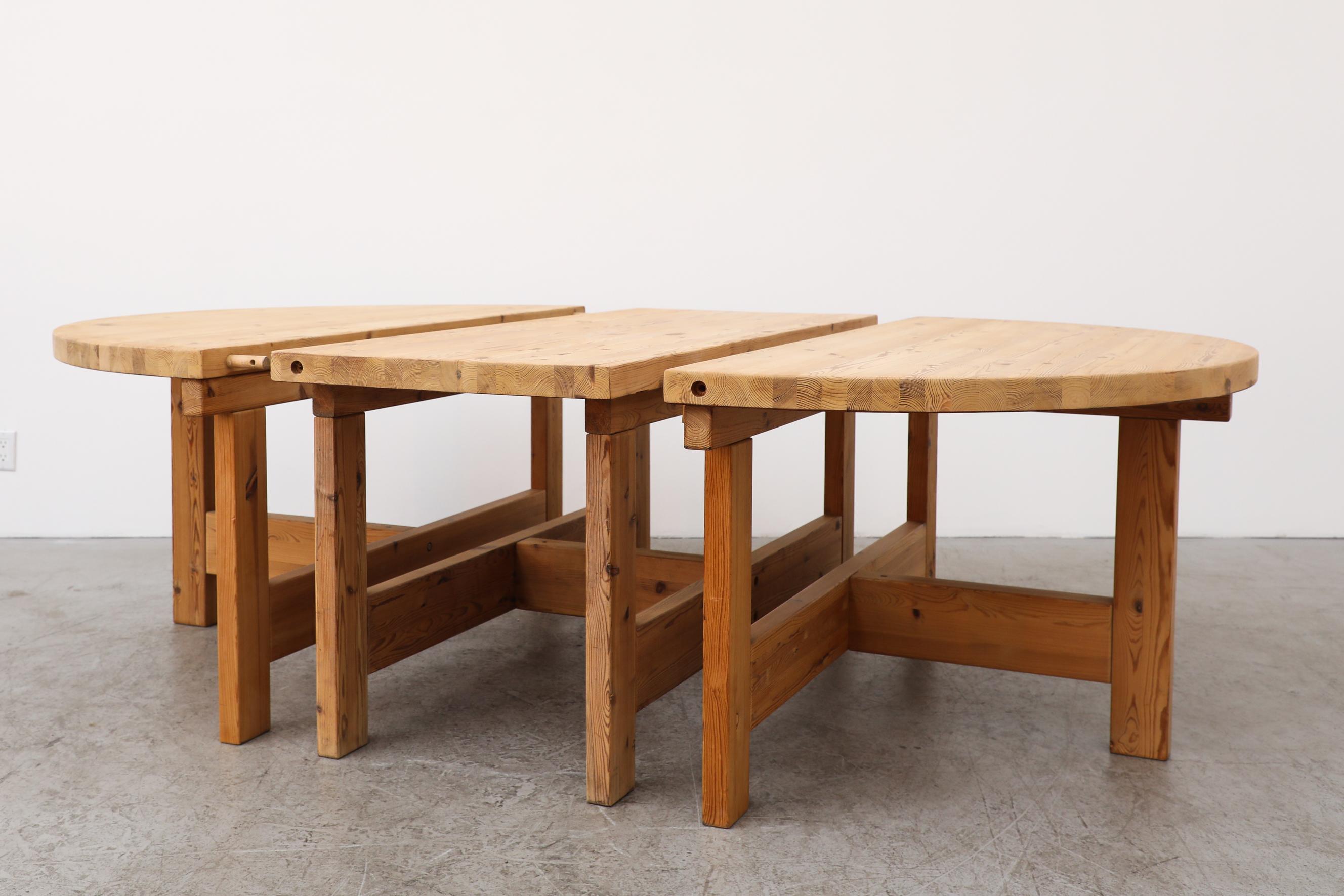 Tage Poulsen for GM Möbler Round Pine Dining Table with Extension 2