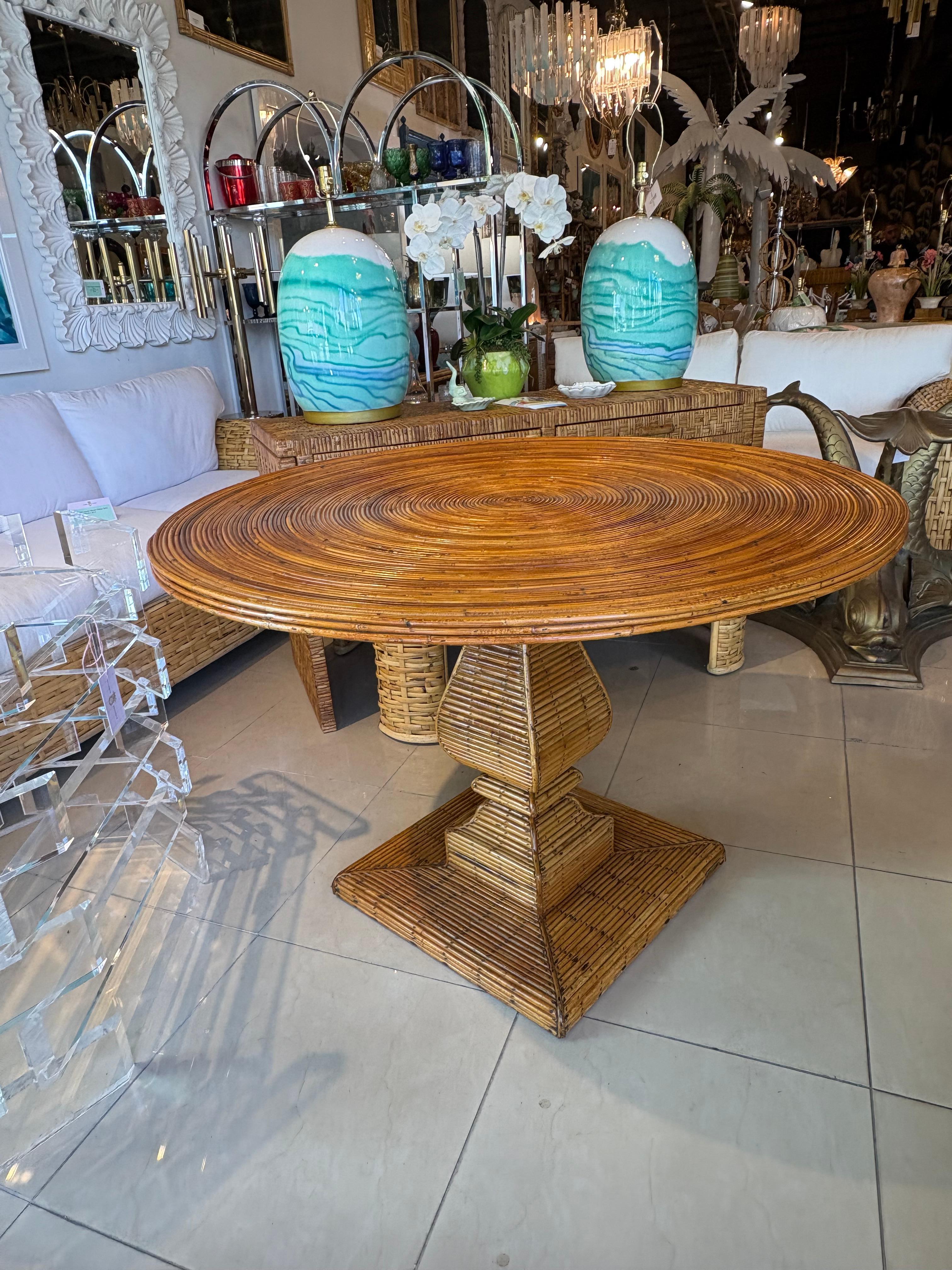 Tagged Italia Vivai del Sud Comedor Centro de Juegos Mesa Lápiz Caña Ratán Bambú en venta 4