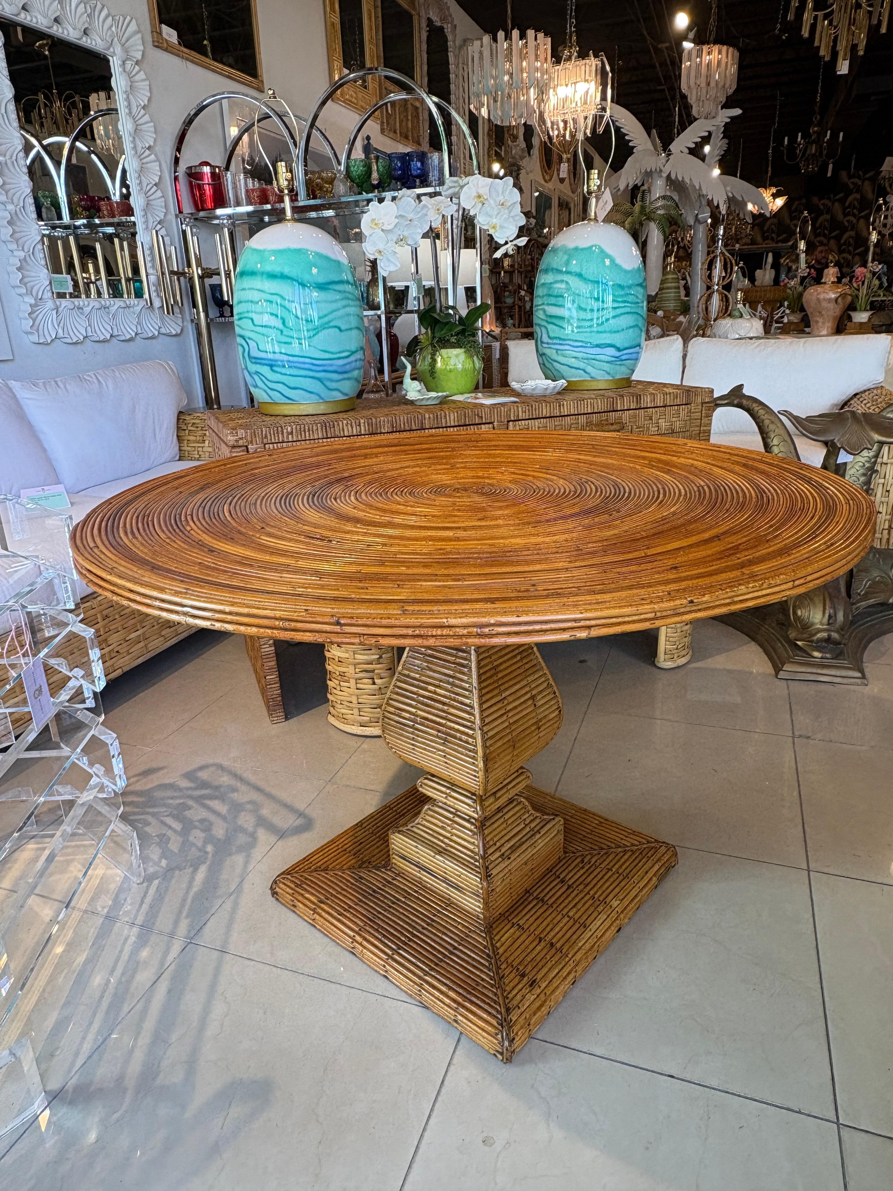 Tagged Italia Vivai del Sud Comedor Centro de Juegos Mesa Lápiz Caña Ratán Bambú en venta 5